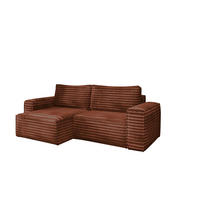 ECKSOFA Schlafsofa Madlen - Rotbraun, Holzwerkstoff/Textil (248/140cm) - Fun Möbel