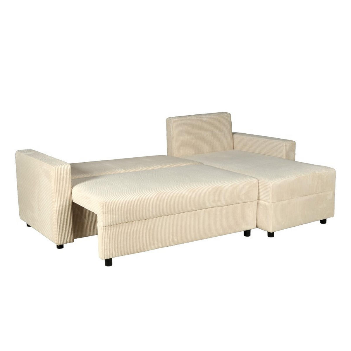 ECKSOFA THEO/ umwandelbar und wendbar, mit Truhe in Cord - Beige - Beige, Textil (145/230cm) - Weber Industries