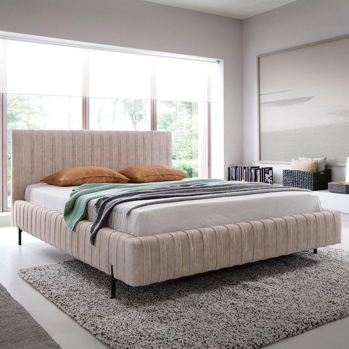 BOXSPRING POSTEĽ 180/200 Ori Béžová - béžová, drevo (180/200cm) - Petits-meubles
