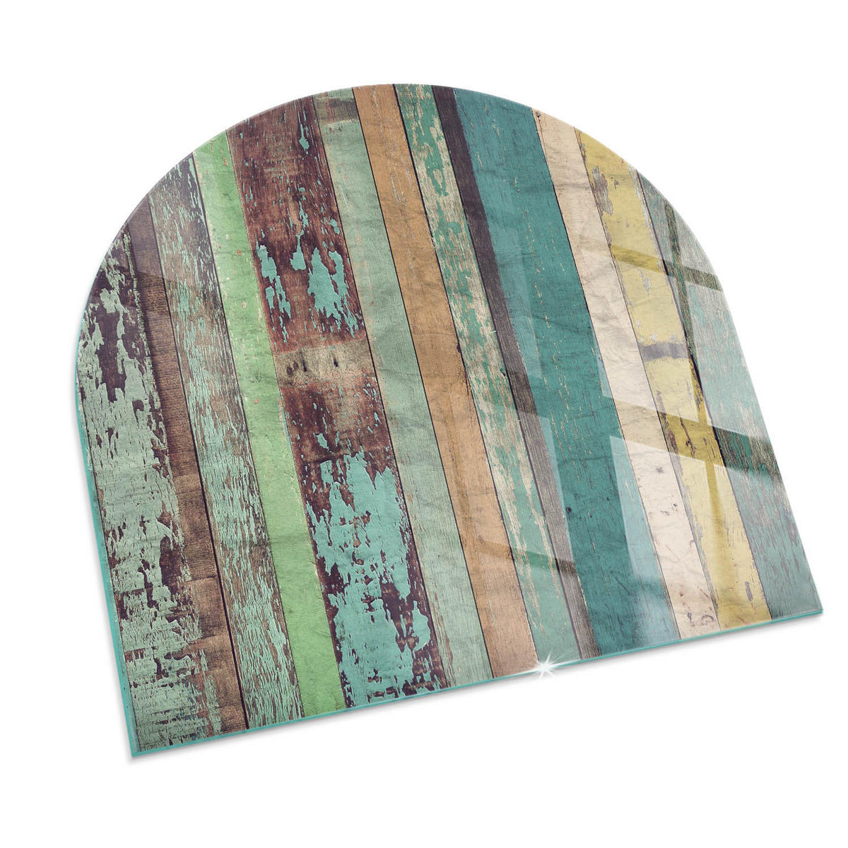 GLASPLATTE für Kamin 100x100 cm Türkis - Türkis, Glas (100/100/0.4cm) - ArtPrintCave