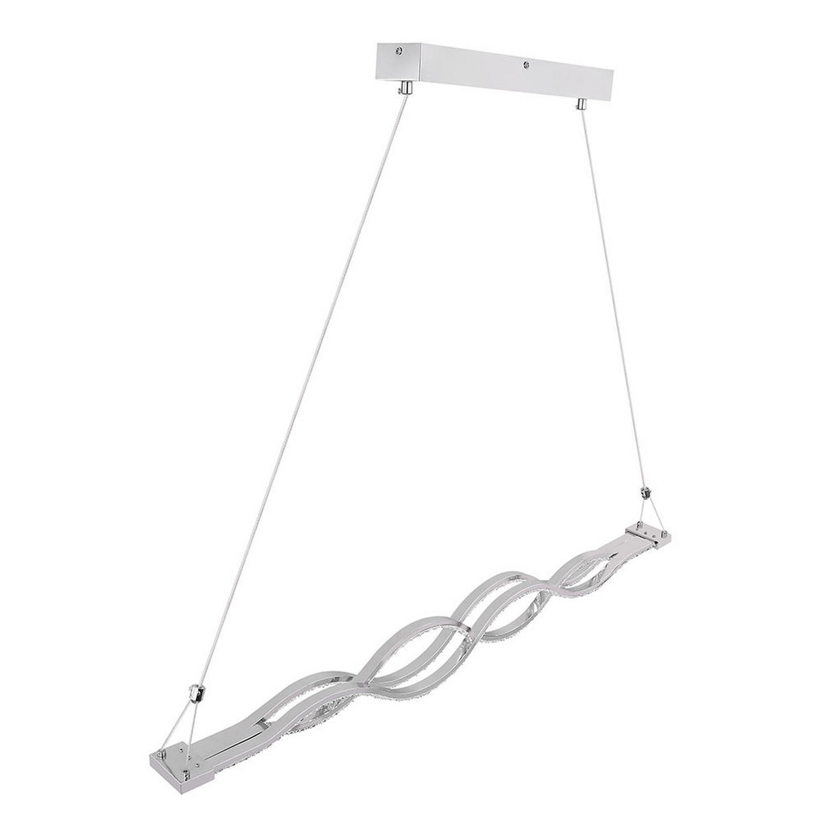 LED HÄNGELEUCHTE Chrom Silber - Silberfarben, Glas (95/7/110cm) - Globo Lighting