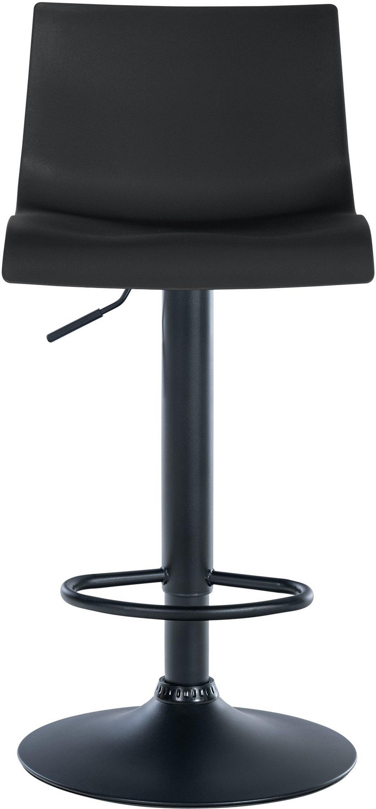 BARHOCKER Kunststoff schwarz - Schwarz, Kunststoff/Metall (39/84/36cm) - CLP