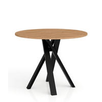 TISCH Gold IGO Metallbasis Rund 75 cm - Braun, Holzwerkstoff (75/75/76cm) - Sepro Meble