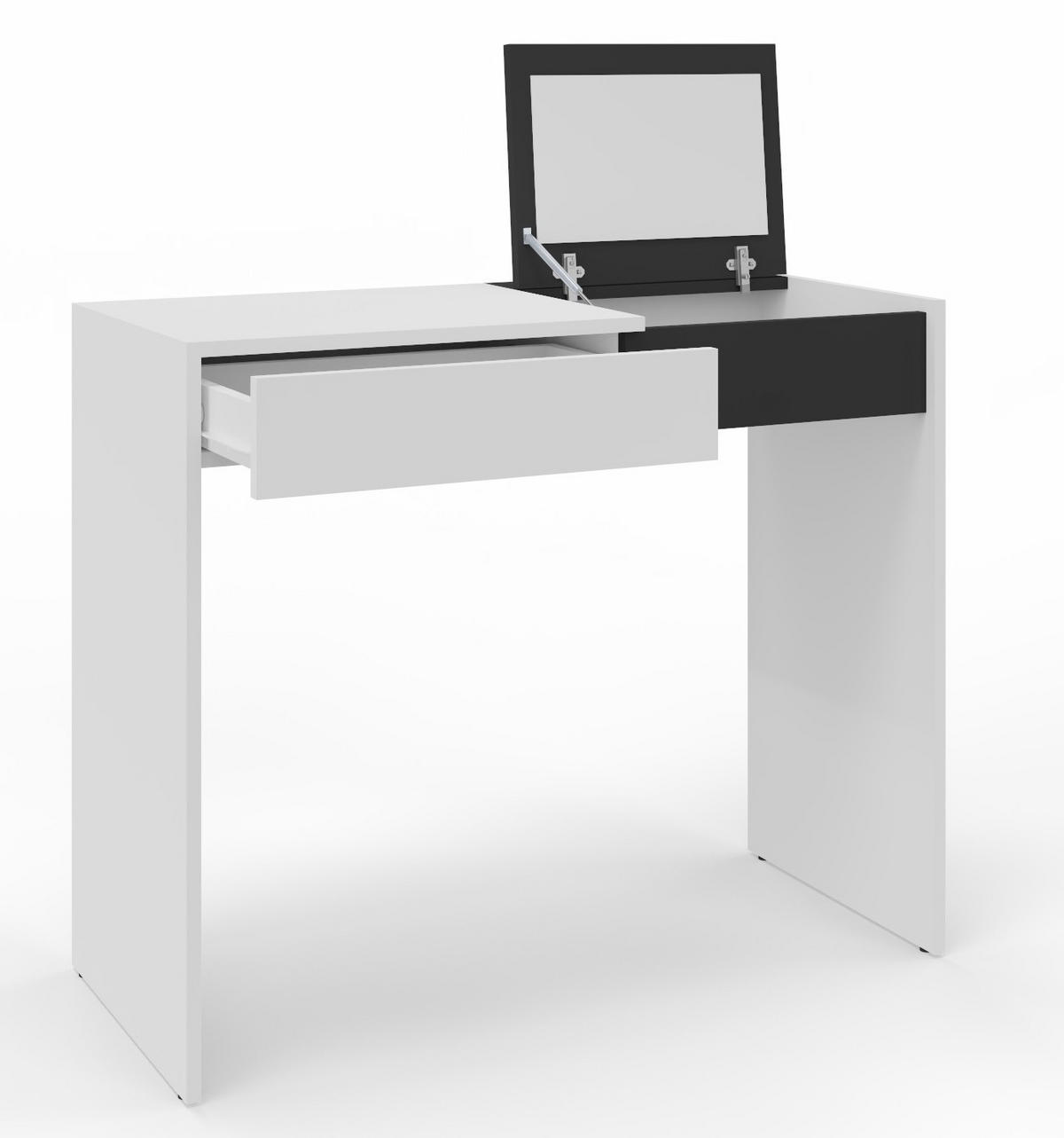 SCHMINKTISCH Opera Schwarz 96/40/78 cm - Schwarz, Holzwerkstoff (96/78/40cm) - Matkam Möbel