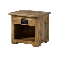 NACHTTISCH Mango 50x40x45 natur lackiert RAILWAY #187 - Naturfarben, Holz (50/45/40cm) - Massivmoebel24