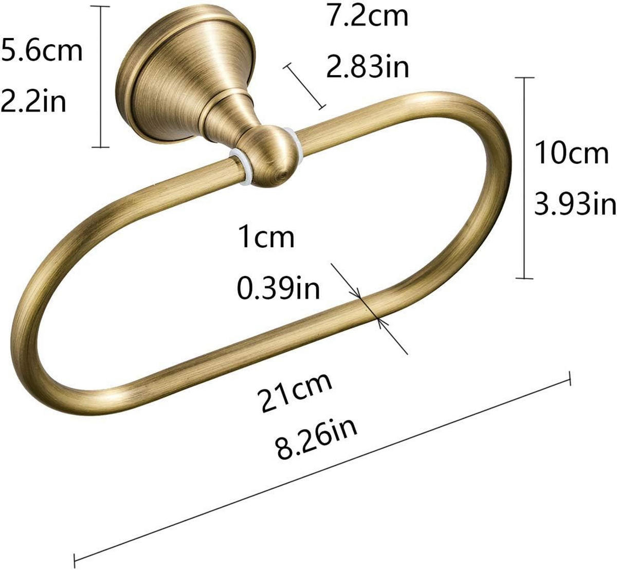 HANDTUCHSTANGE , Ovaler Handtuchring - Gelb, Metall (10/7.2/21cm) - BELZ