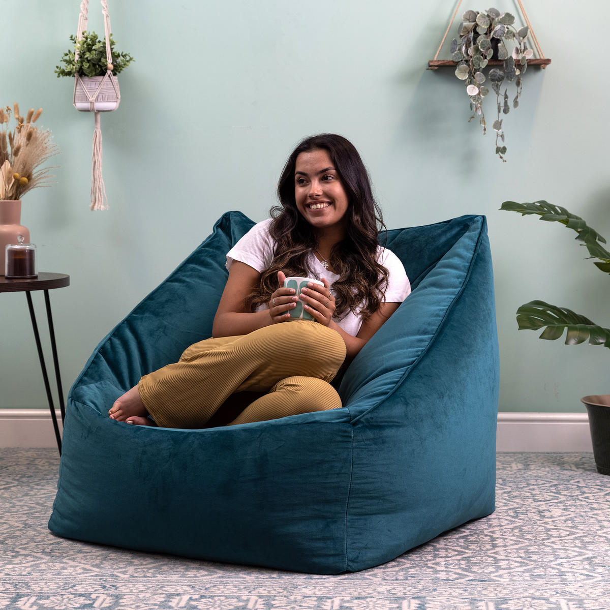SITZSACK Sessel Natalia - Grün, Textil (97/73/84cm) - icon