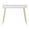 SCHMINKTISCH Lante - Goldfarben/Weiß, Holzwerkstoff/Metall (101/78/38cm) - MIRJAN24