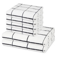 FROTTIERSET Sensual Skin Karo 6-teilig - Weiß, Textil (50/100cm) - Ross