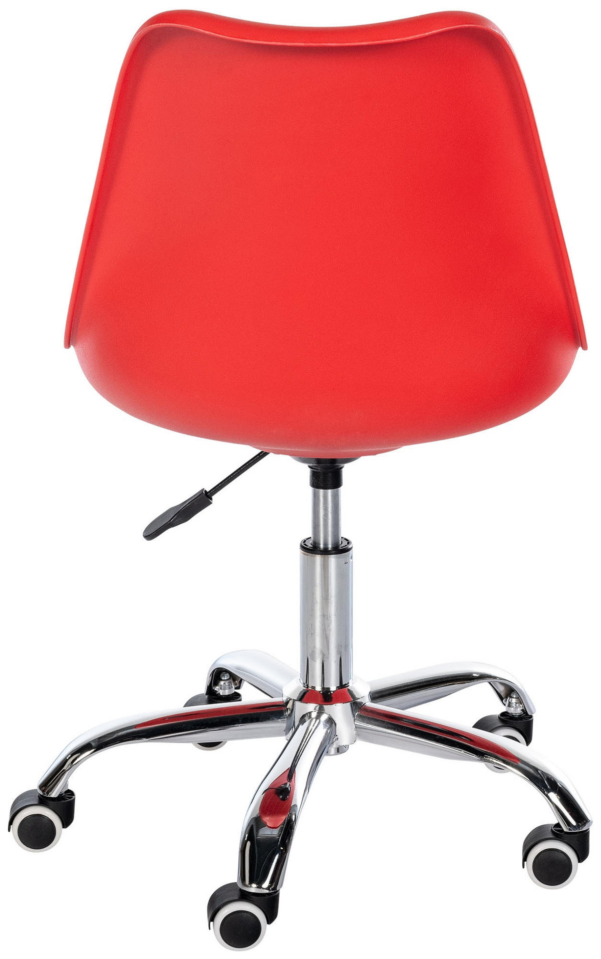 HOCKER Kunststoff rot - Chromfarben/Rot, Kunststoff/Metall (51/78/55cm) - CLP