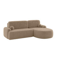 ECKSOFA mit Schlaffunktion und Bettkasten LIRA-L - 264x172x89 Beige - Beige, Holzwerkstoff/Textil (172/264cm) - ALTDECOR