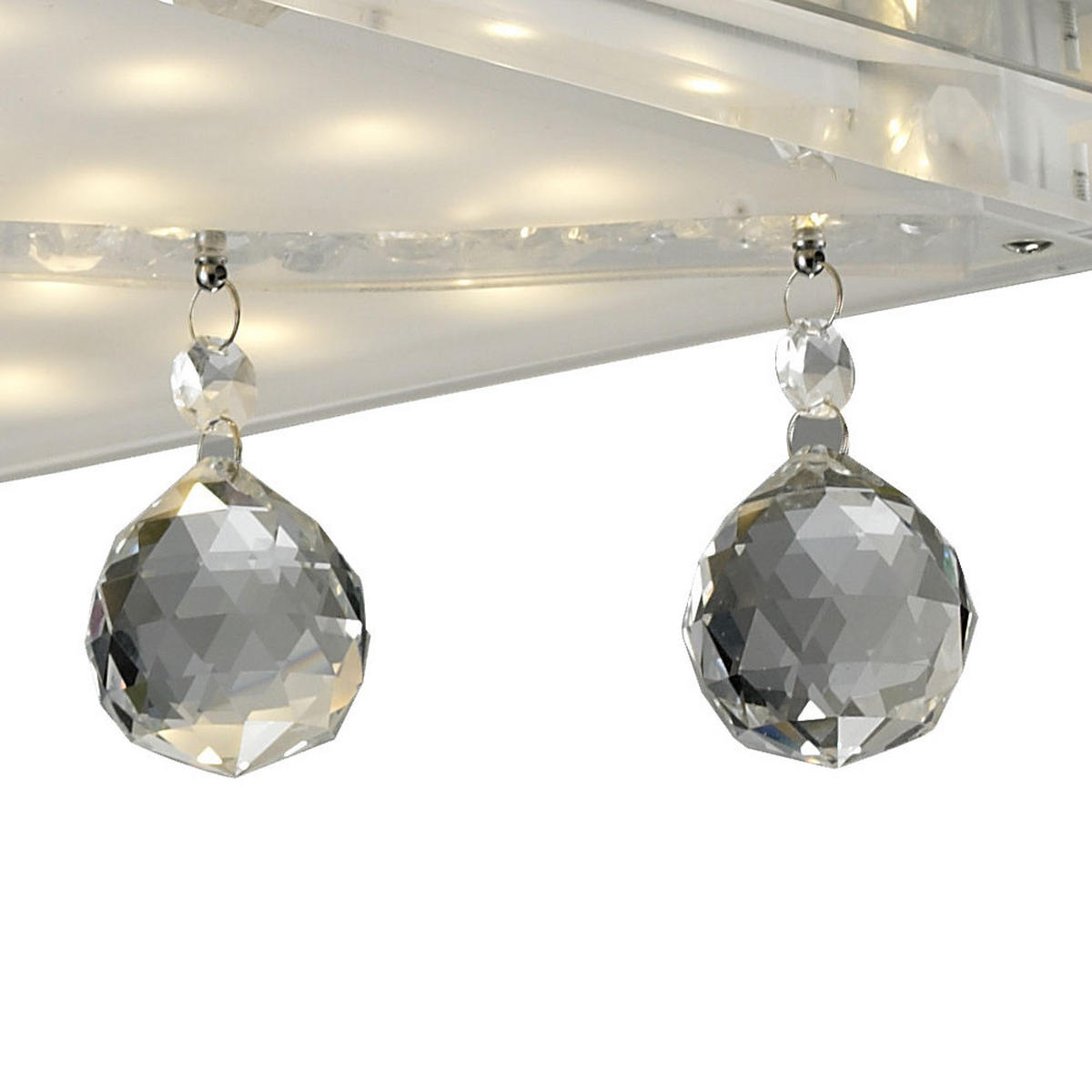 LED DECKENLEUCHTE SCALA Silber Metall - Silberfarben, Glas (40/40/14.5cm) - Esto