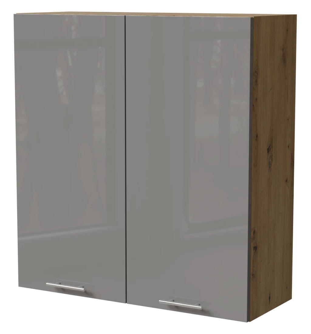 Feldmann-Wohnen Hängeschrank Grau, Eiche Artisan 90x96x32.5 cm