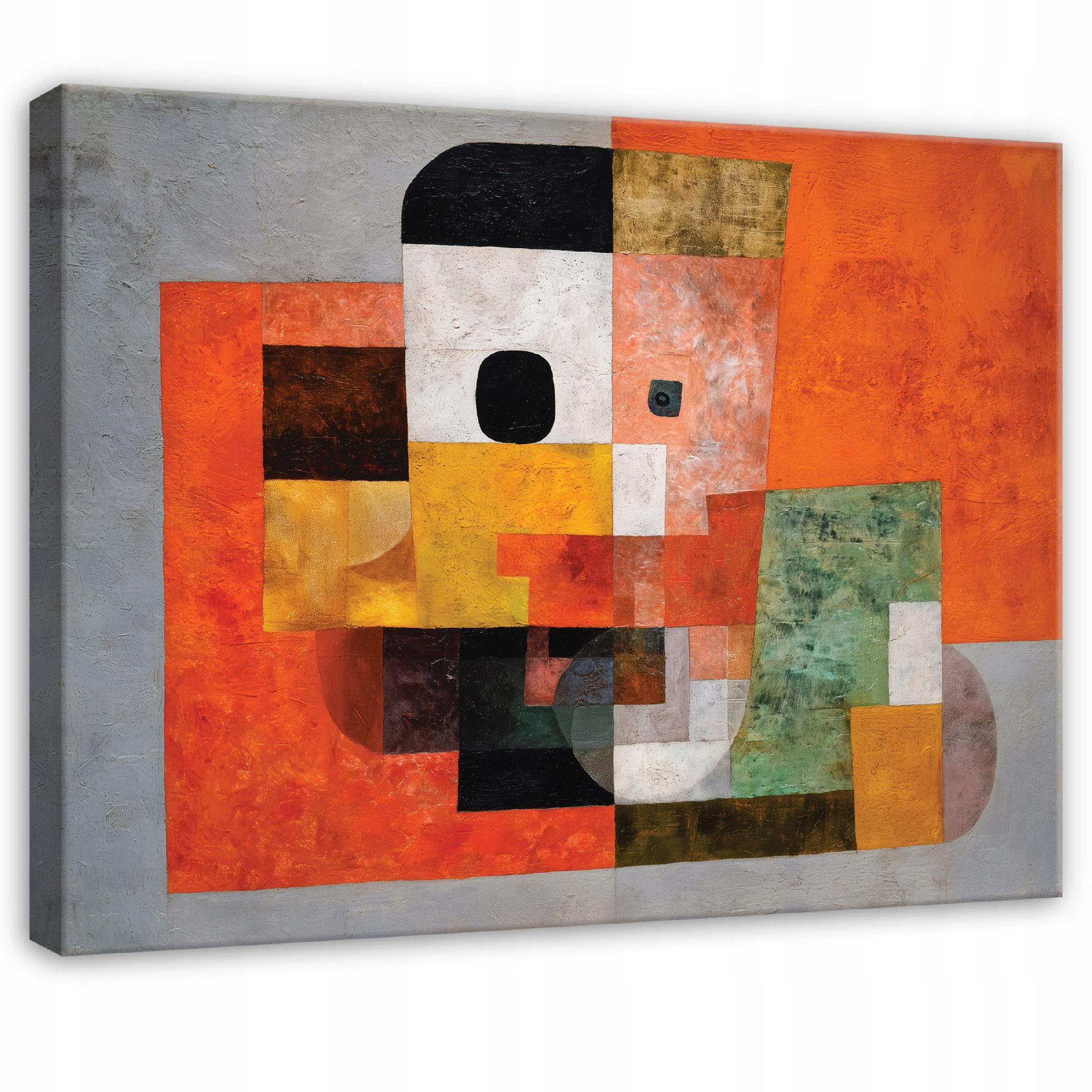 LEINWANDBILD Abstrakt Morceau Orange 100x70 cm - Multicolor, Holzwerkstoff (100/70cm) - Wallarena