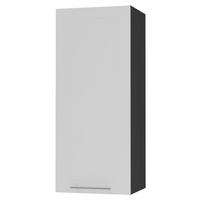 KÜCHENHÄNGESCHRANK Kvantum W4/40 Weiß Matt / Schwarz Matt 40 / 32,5 / 96cm - Schwarz/Weiß, Holz/Holzwerkstoff (40/96/32.5cm) - Feldmann-Wohnen