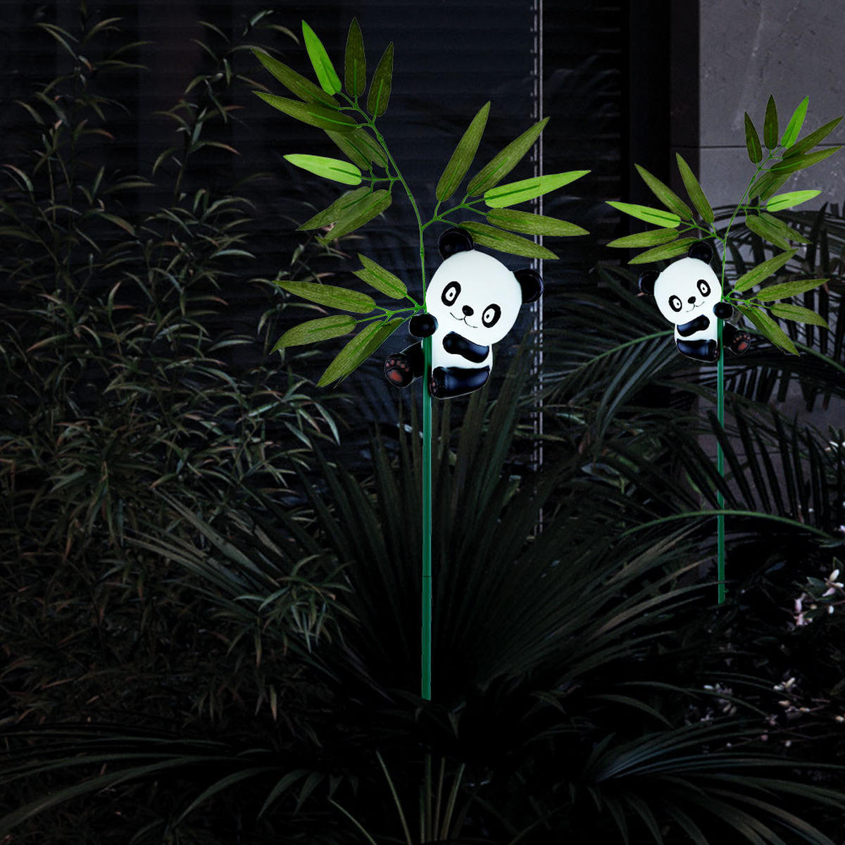 LED AUSSENLEUCHTE Bunt Solar Steckleuchte Pandabär - Multicolor, Metall (29/10.2/70cm) - Globo Lighting