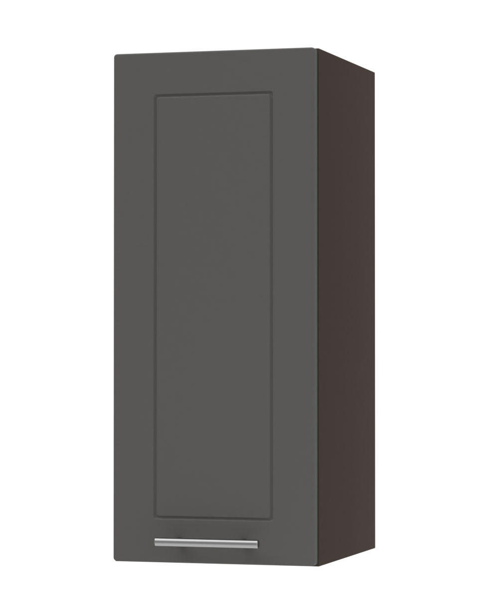KÜCHENHÄNGESCHRANK Kvantum W2/20 Weiß Matt / Lava Matt 20 / 32,5 / 72cm - Dunkelgrau/Graphitfarben, Holz/Holzwerkstoff (20/72/32.5cm) - Feldmann-Wohnen