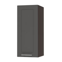 KÜCHENHÄNGESCHRANK Kvantum W2/20 Weiß Matt / Lava Matt 20 / 32,5 / 72cm - Dunkelgrau/Graphitfarben, Holz/Holzwerkstoff (20/72/32.5cm) - Feldmann-Wohnen
