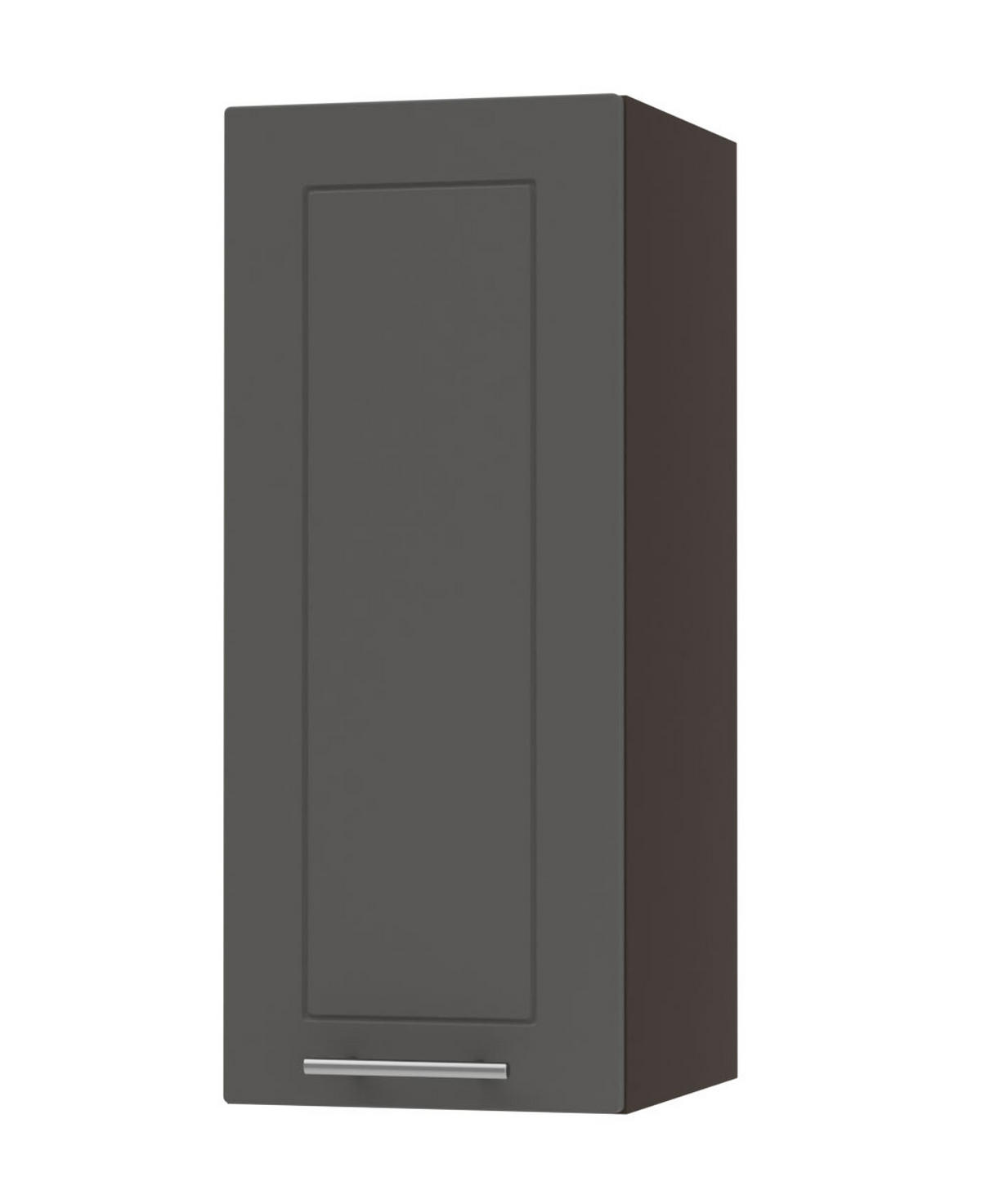 KÜCHENHÄNGESCHRANK Kvantum W2/20 Weiß Matt / Lava Matt 20 / 32,5 / 72cm - Dunkelgrau/Graphitfarben, Holz/Holzwerkstoff (20/72/32.5cm) - Feldmann-Wohnen