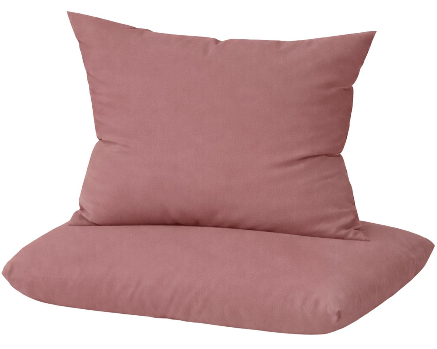 KISSENBEZUG Mako Satin 40x80 cm aus 100% Baumwolle, Kopfkissenbezug 40 x 80 im 2er Set - Rosenholz - Weinrot, Textil (80/40cm) - Carpe Sonno