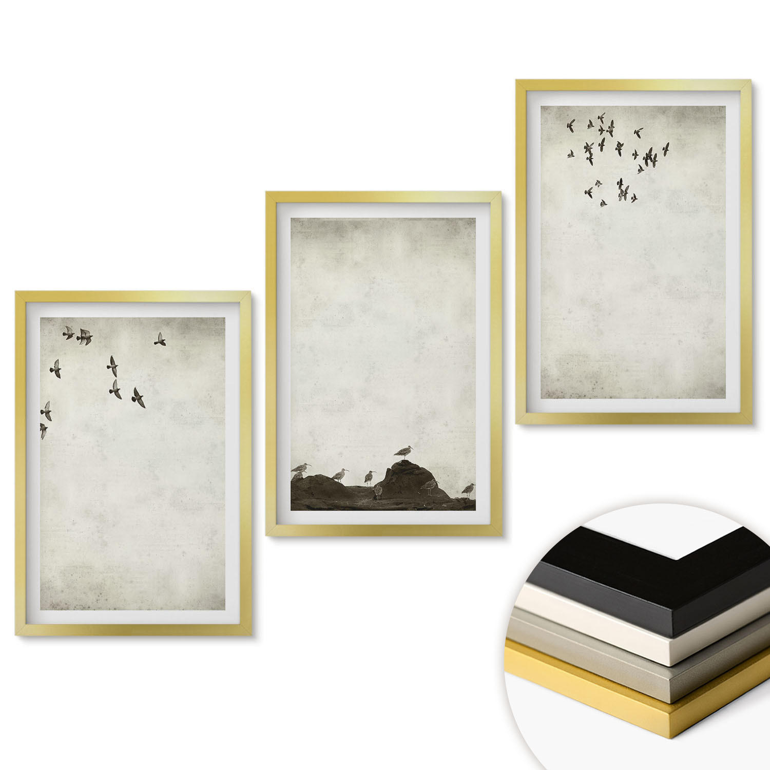 ArtPrintCave Wandbilder Gold 40x60 cm