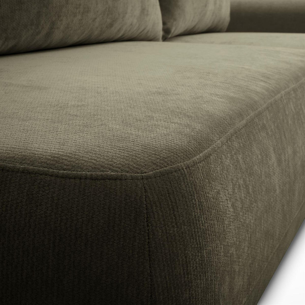 ECKSOFA GOYA mit Schlaffunktion und Bettkasten, Rechte, Perfect Harmony 39 - Waldgrün, Textil (302/184cm) - Lookway