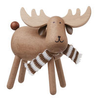 DEKO-ELCH Woody Forest - Braun, Holz (14/15/6cm) - Butlers