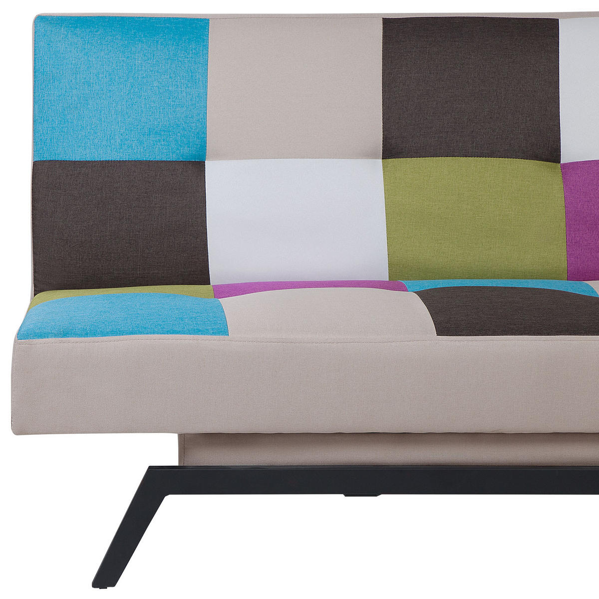 3-SITZER-SCHLAFSOFA Polyester Bunt Leeds - Hellblau, Textil (188/85/93cm) - Beliani