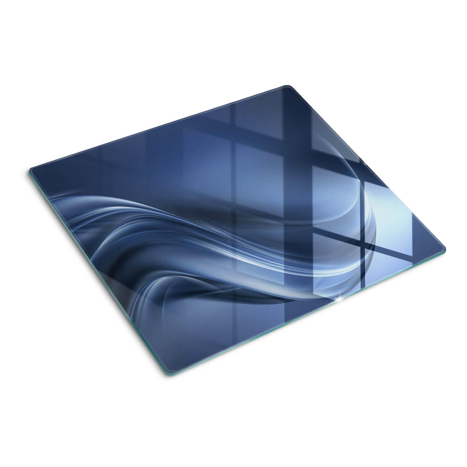 GLASPLATTE 60x52 cm Graue Welle - Grau, Glas (60/0.4/52cm) - TULUP