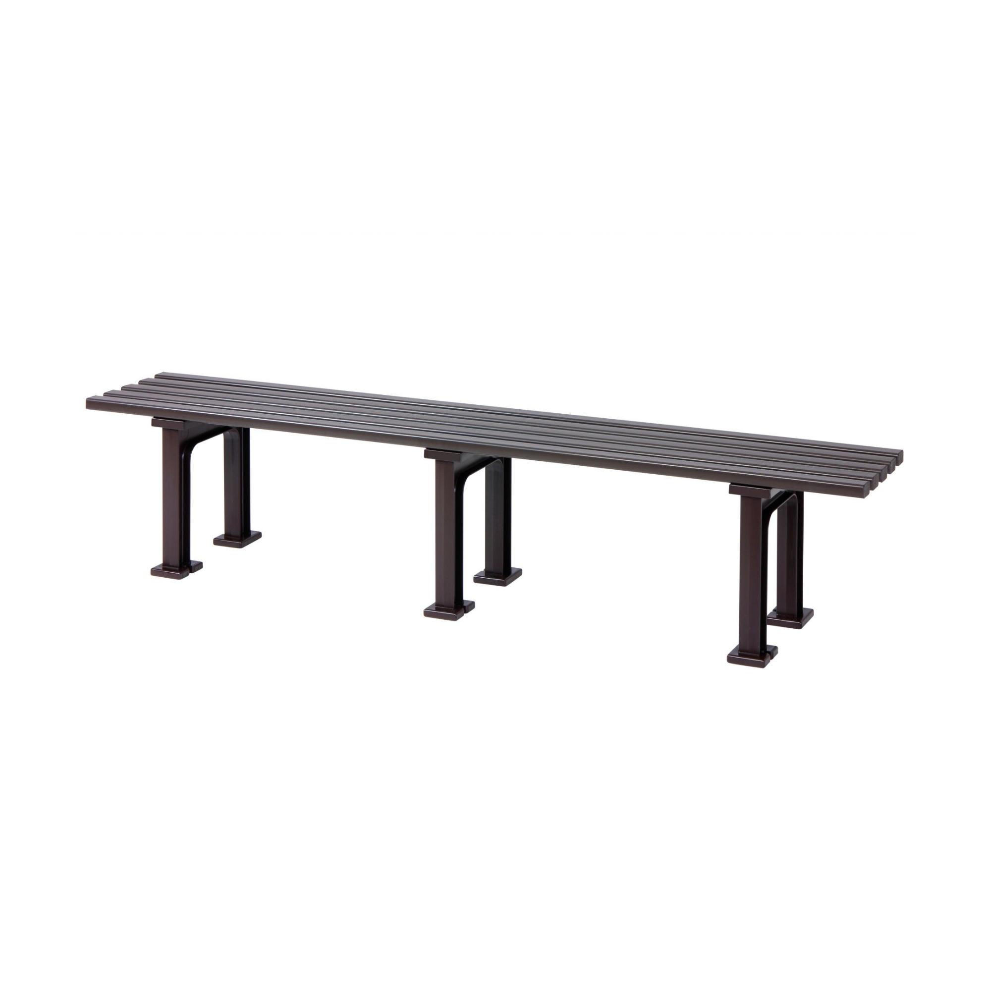 GARTENBANK Kuba 4 Sitzer Braun 42 x 200 x 37 cm Witterungskunststoff & UV Beständiger Kunststoff - Braun, Kunststoff (200/42/37cm) - PROREGAL