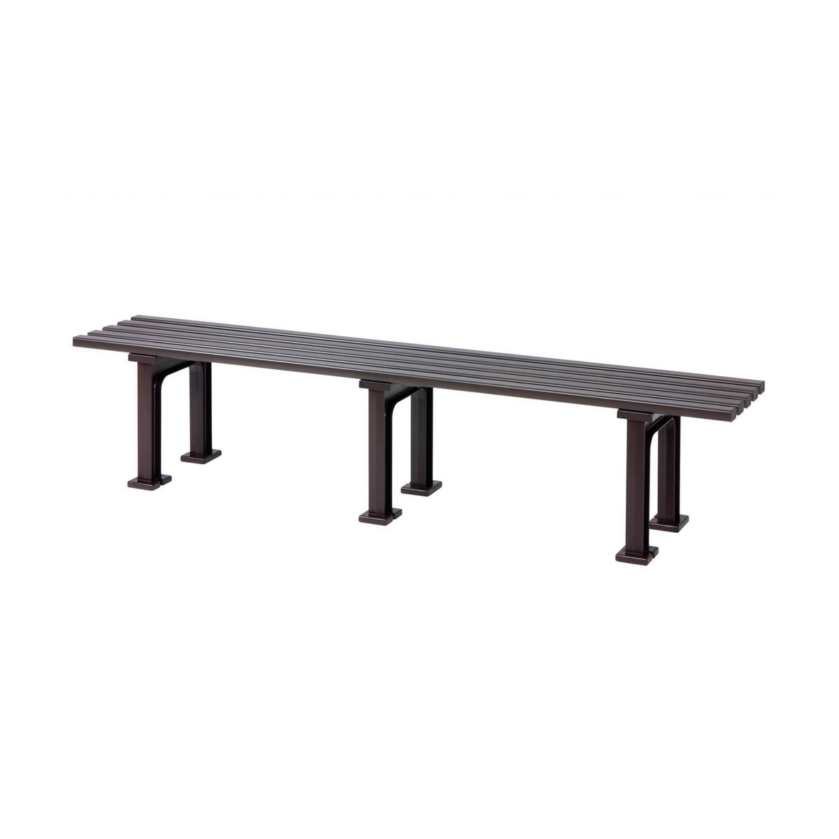 GARTENBANK Kuba 4 Sitzer Braun 42 x 200 x 37 cm Witterungskunststoff & UV Beständiger Kunststoff - Braun, Kunststoff (200/42/37cm) - PROREGAL