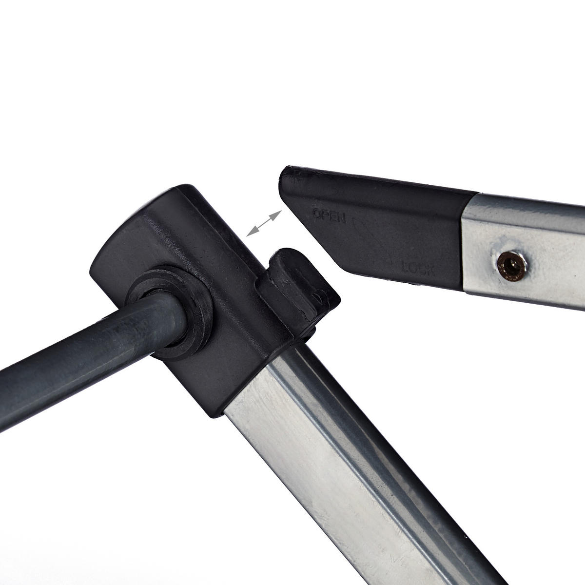 STOJAN na prádlo - strieborná, kov/plast (73/105/37cm) - Relaxdays