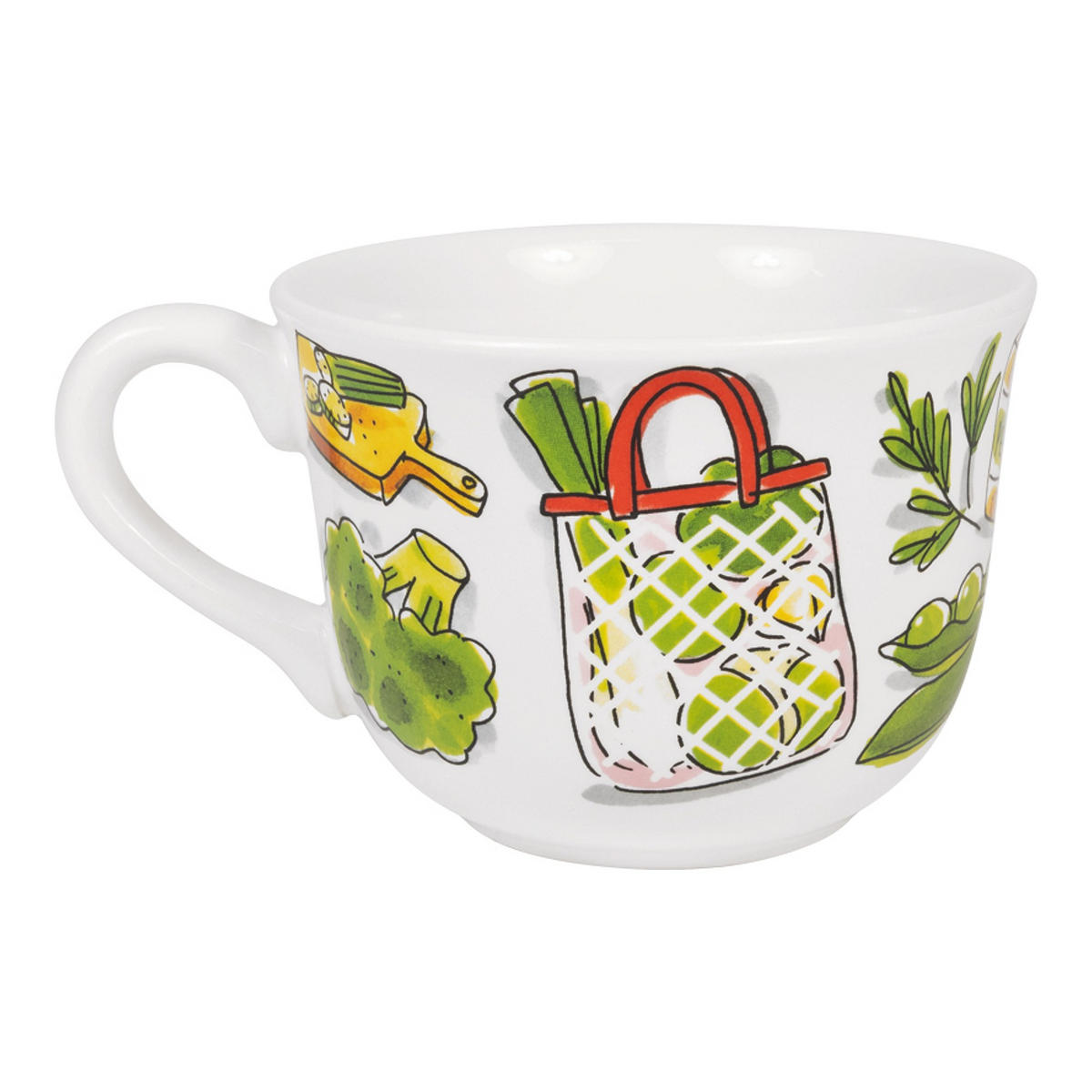 SUPPENSCHALE Grüne Suppe in Bunt - 14cm - Multicolor, Keramik (12.7/16.2/9.7cm) - Blond Amsterdam