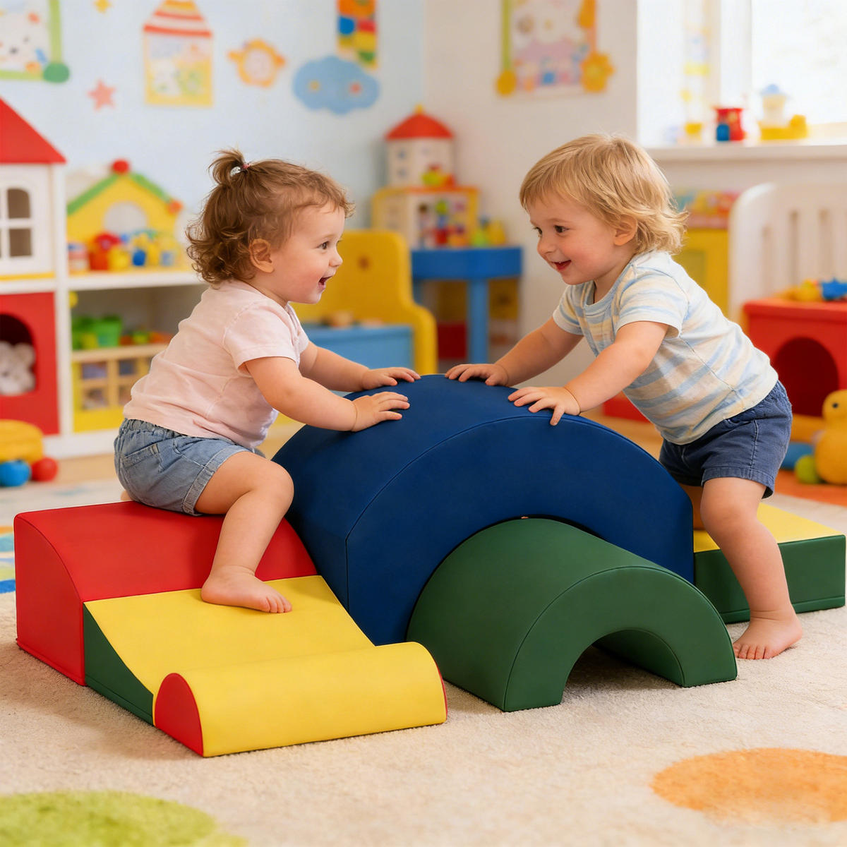 MOTORIKSPIEL DE-18217 5-teilig, aus EVA-Schaum Bunt - Multicolor, Kunststoff (41/37/155cm) - ComfortXL