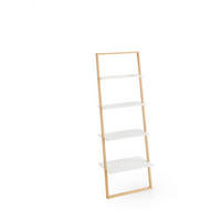 LEITERREGAL weiß/ Bambus - Weiß, Holz (61.3/164/36.5cm) - Xonox