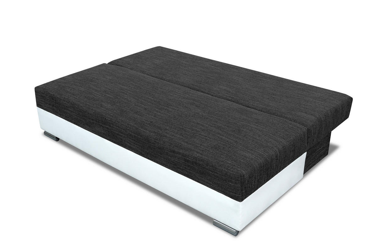 SCHLAFSOFA Atlanta - Schwarz + Weiß - Schwarz/Weiß, Holz (200/90/96cm) - Möblo