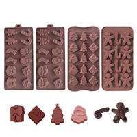 SILIKONFORMEN Weihnachten 4-teiliges Set - Braun, Kunststoff