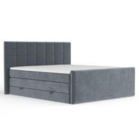 BOXSPRINGBETT Ava Grau 180/200 cm - Schwarz/Grau, Holz/Holzwerkstoff (180/200cm) - Maison de Reve