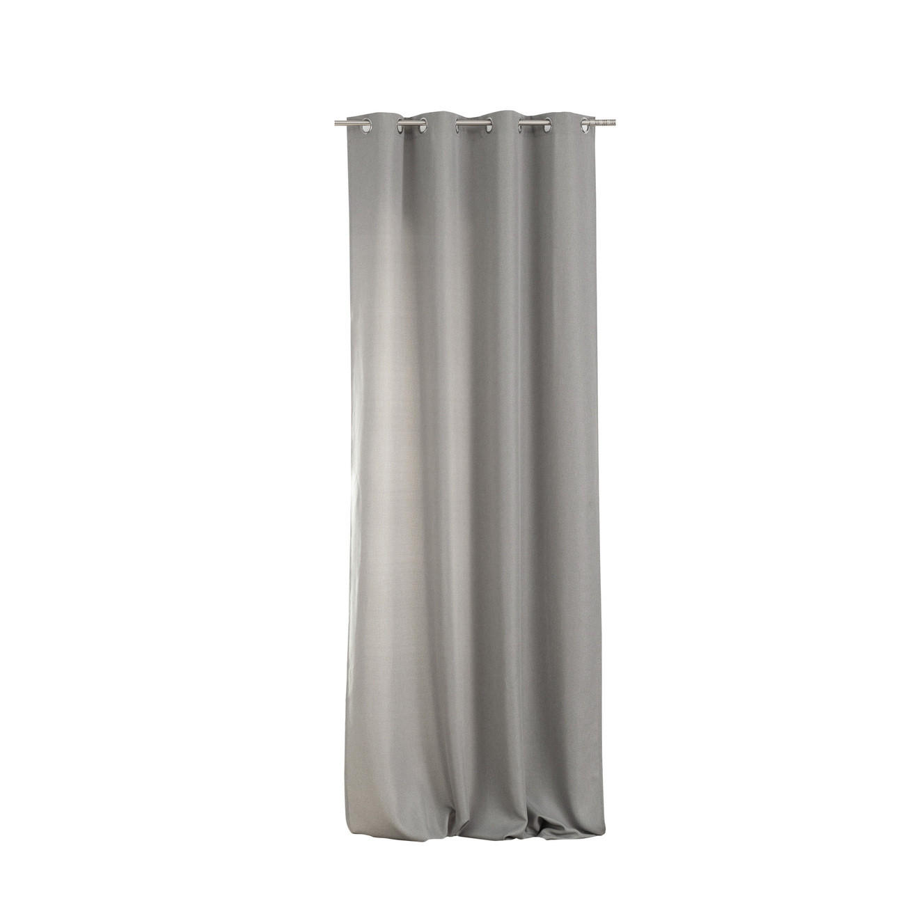FERTIGVORHANG mit Ösen 140x280cm - Hellgrau, Textil (140/280cm) - Dekoria