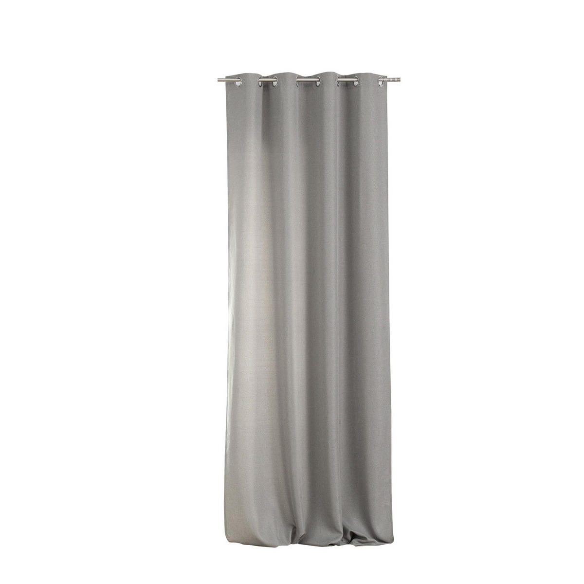 FERTIGVORHANG mit Ösen 140x280cm - Hellgrau, Textil (140/280cm) - Dekoria