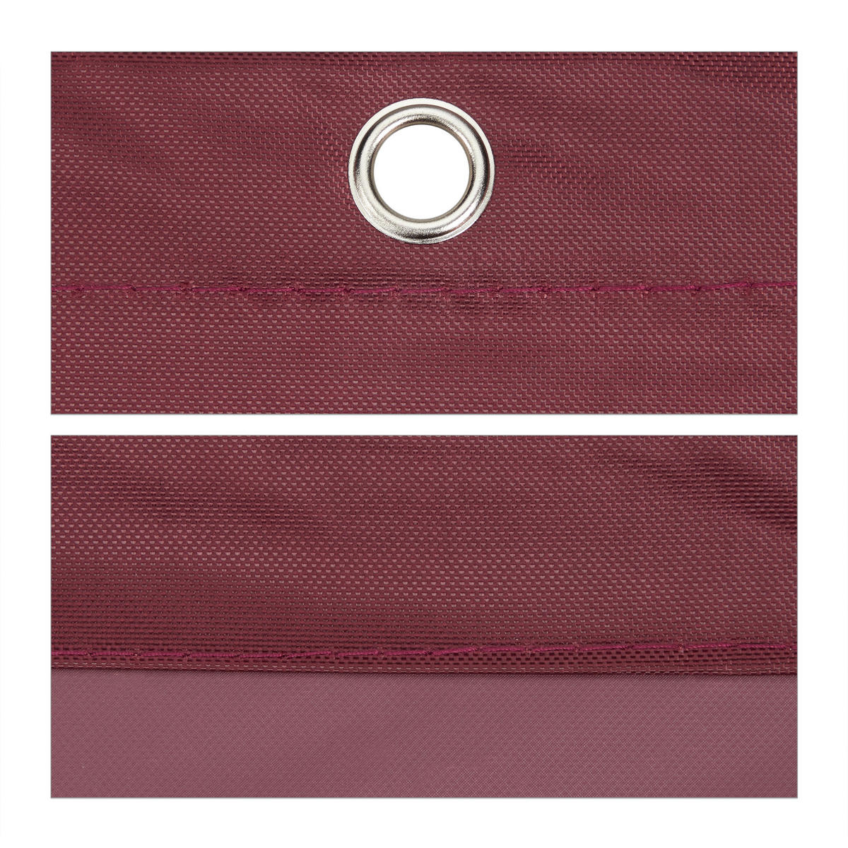 SONNENSEGEL - Dunkelrot, Textil/Metall (500/500cm) - Relaxdays