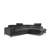 ECKSOFA - OLIVIER (Rechts, Asche) - Anthrazit, Textil (275/205cm) - Möblo