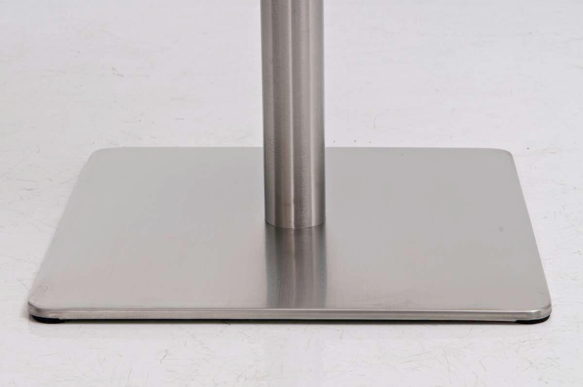 BARHOCKER Carin Kunstleder Schwarz Silber - Schwarz, Leder/Metall (42/86/44cm) - DELUKE