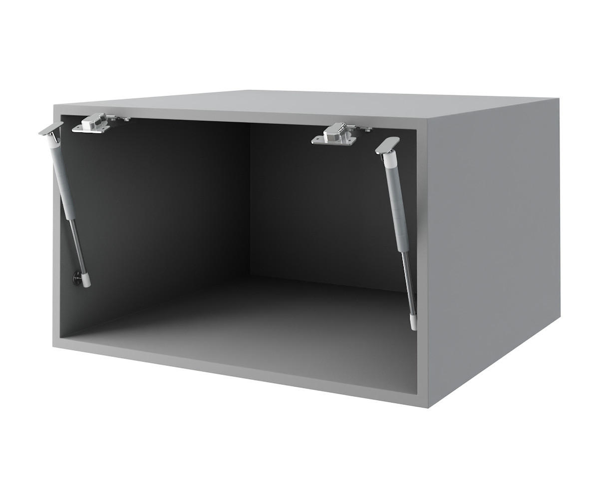 KLAPPHÄNGESCHRANK Kvantum W6B/90 Vanille Matt / Grau Matt 90 / 59 / 36cm - Creme/Grau, Holz/Holzwerkstoff (90/36/59cm) - Feldmann-Wohnen