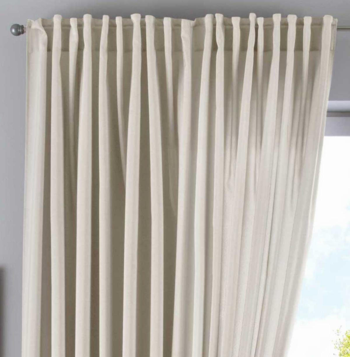 SCHLAUFENGARDINE »Jena« HxB 250x300 cm Sand - Sandfarben, Textil (300/250cm) - Gardinenbox