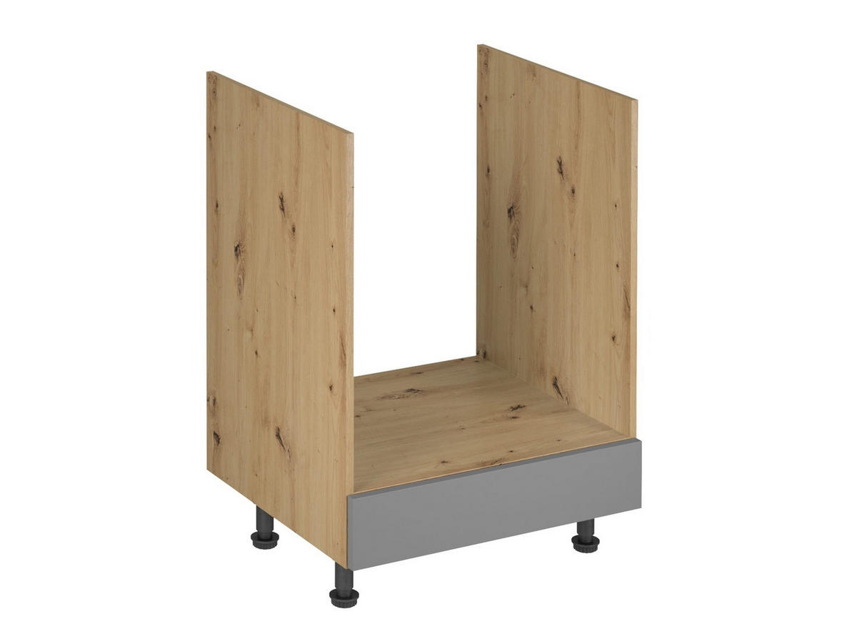 KÜCHENZEILE 240 - Langen KL2-M240 in Beige/Matt - Beige/Schwarz, Holz/Metall (240/212/58cm)