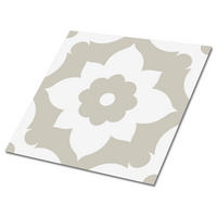 FLIESENAUFKLEBER 9 Stück 30x30 cm selbstklebend Arabische Blume - Grau, Textil (30/1.6/30cm) - TULUP