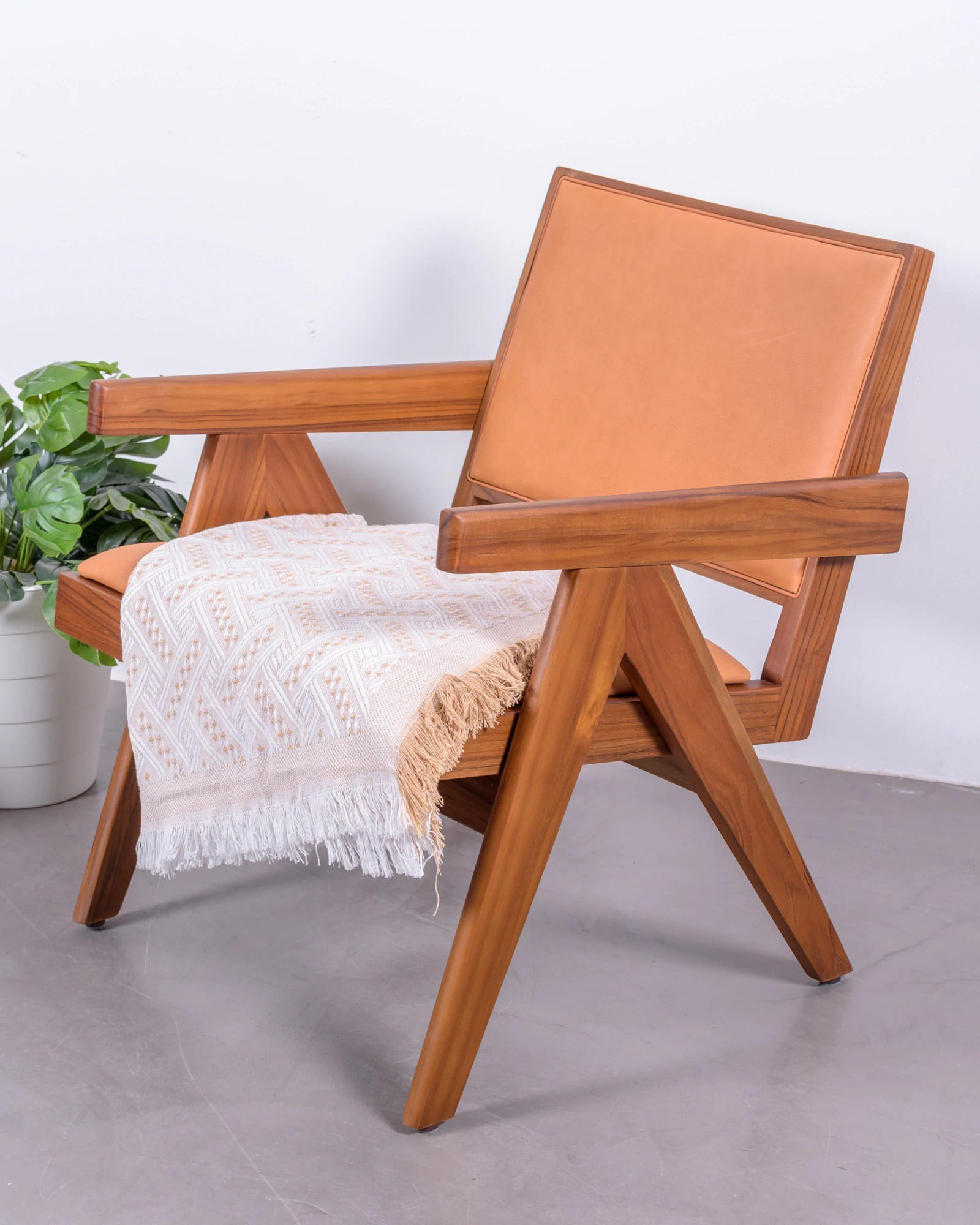 SESSEL Italienisches Blumenleder Cognac - Cognac, Textil (59/70/58cm) - Nest Dream
