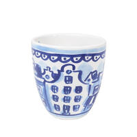MINI-BECHER Tulpe in Blau - 200 ml - Multicolor, Keramik (0.2L) - Blond Amsterdam