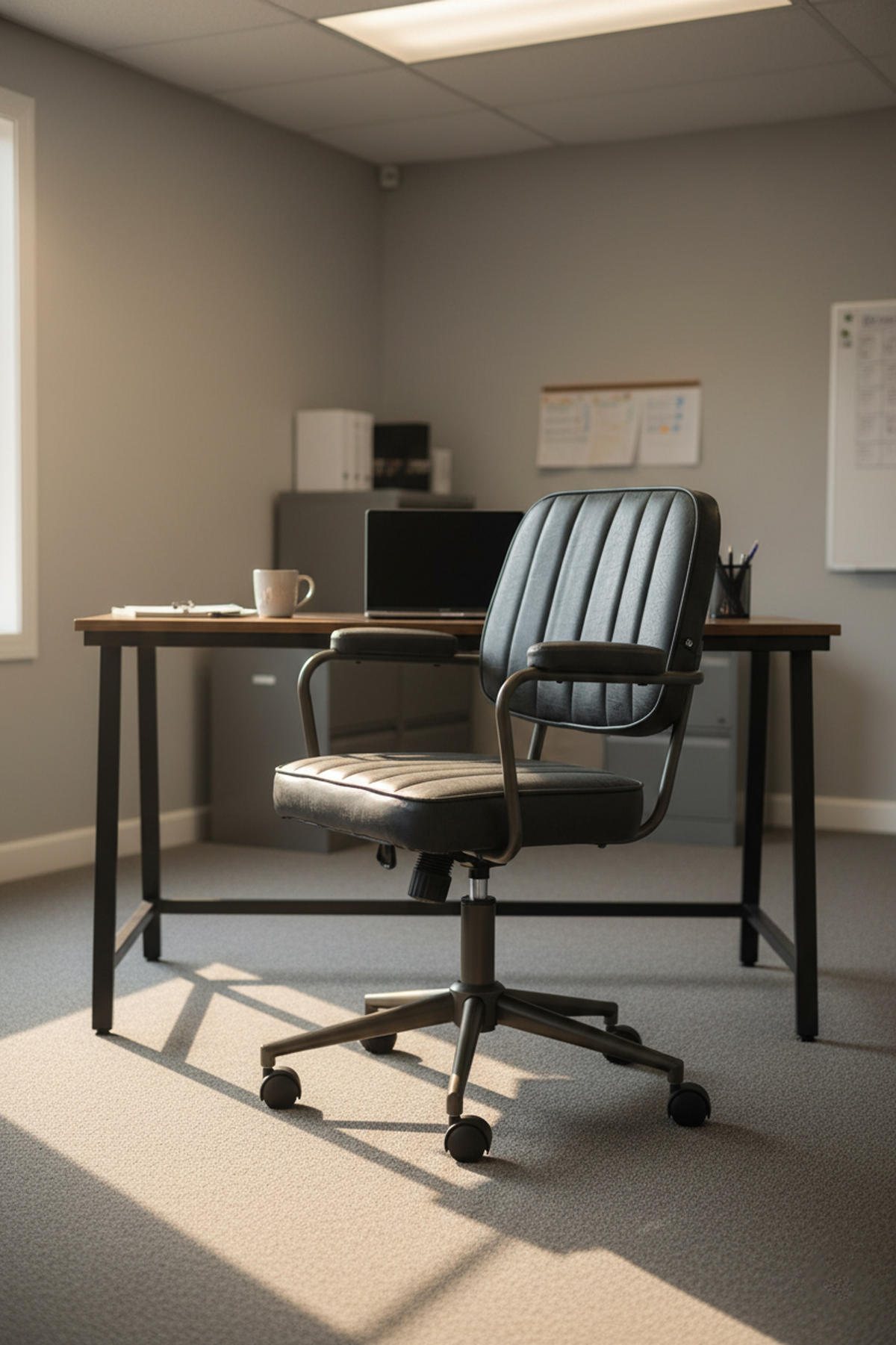 BÜROSTUHL Oxyde antik schwarz - Schwarz, Metall (61/98/63cm) - TPFLiving